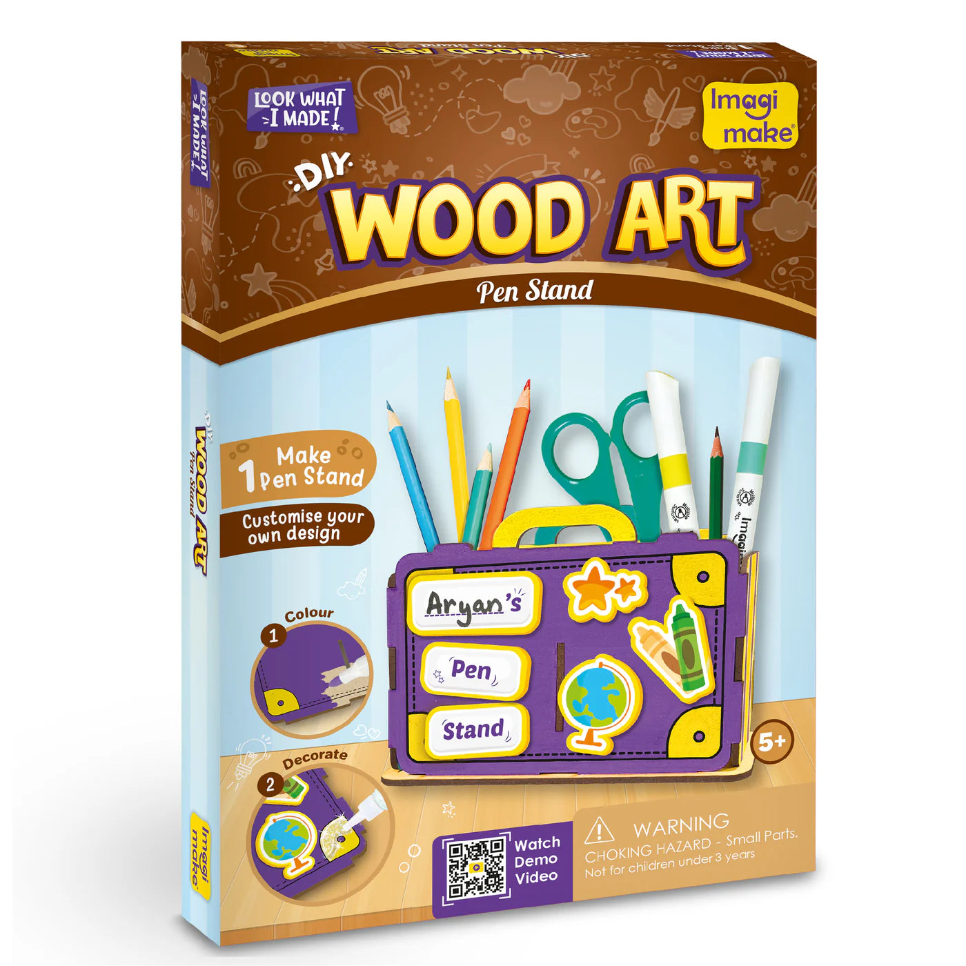 Imagi Make DIY Wood Art Pen Stand