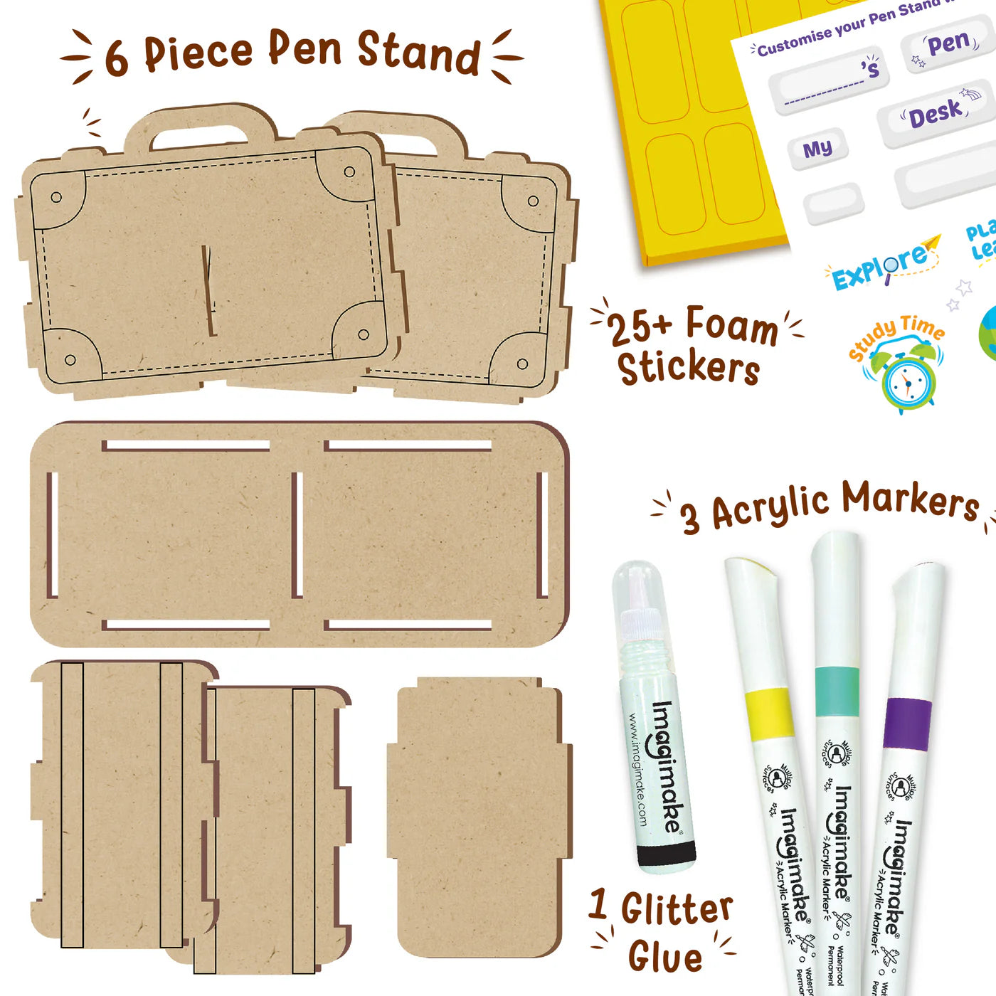 Imagi Make DIY Wood Art Pen Stand