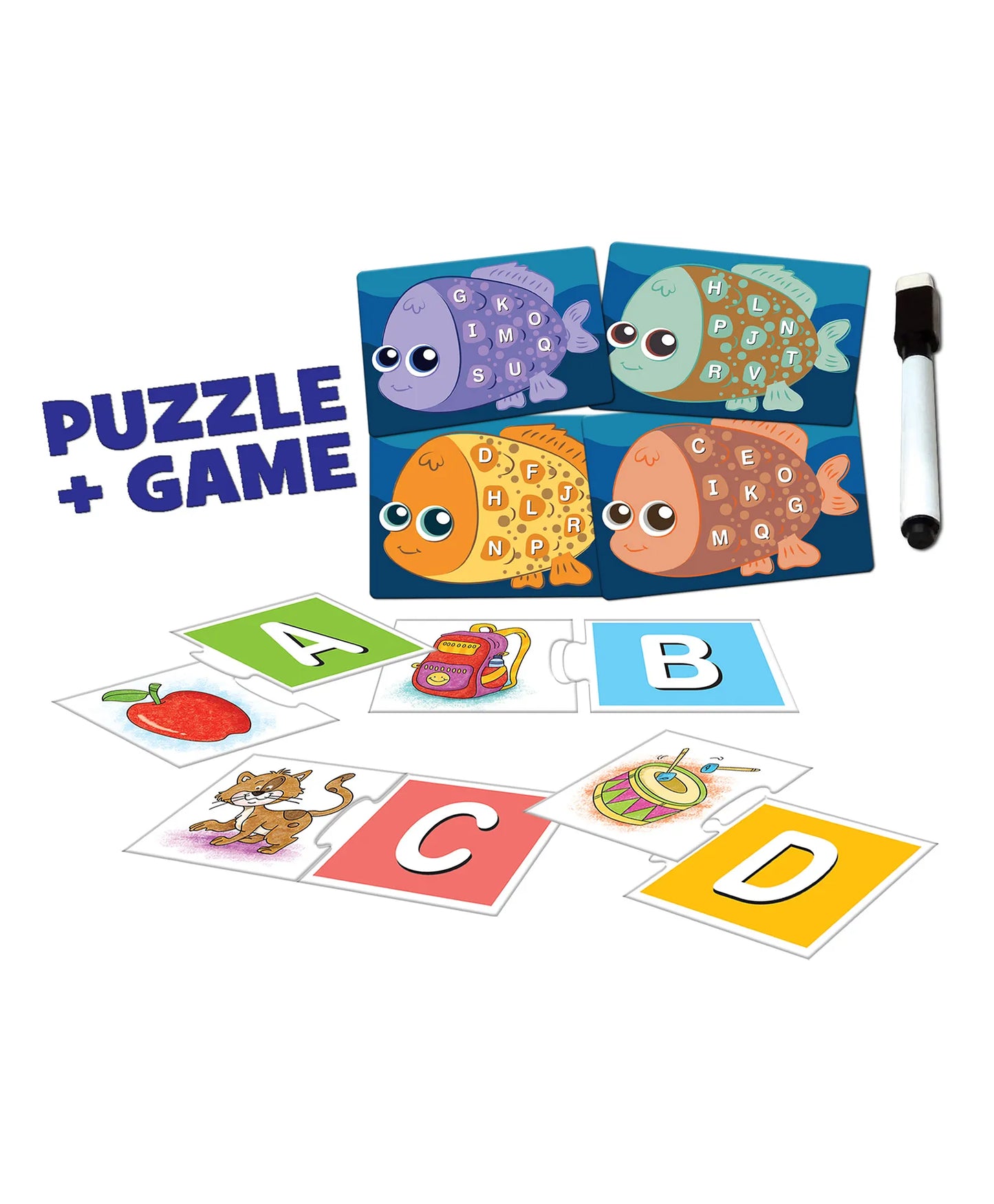 Frank Early Learner - Alphabet Capital Letters 26 Self-Correcting 2-Piece Puzzles