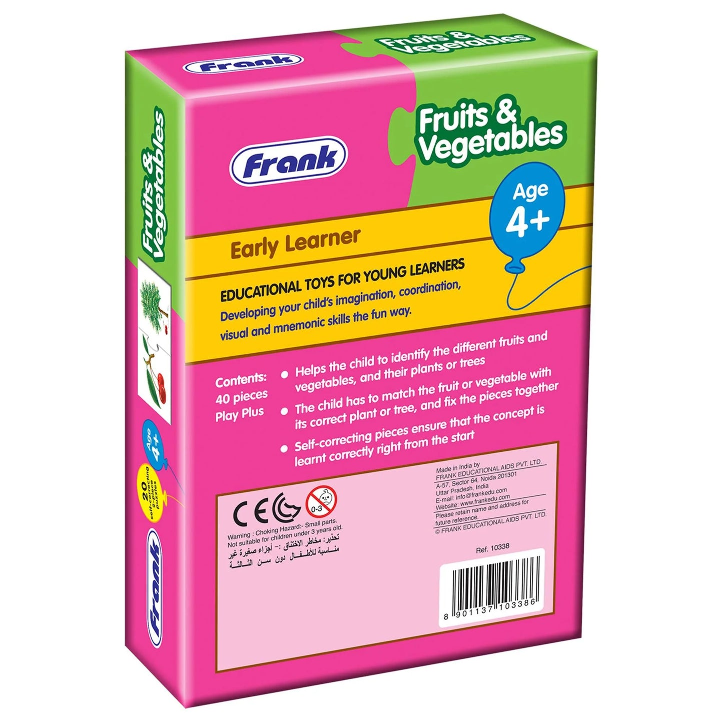 Frank Fruit & Vegetables Self Correction Puzzles