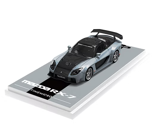 Time Micro 1:64 Mazda RX-7 Black/Silver With Mini Figure Limited Edition 401/999