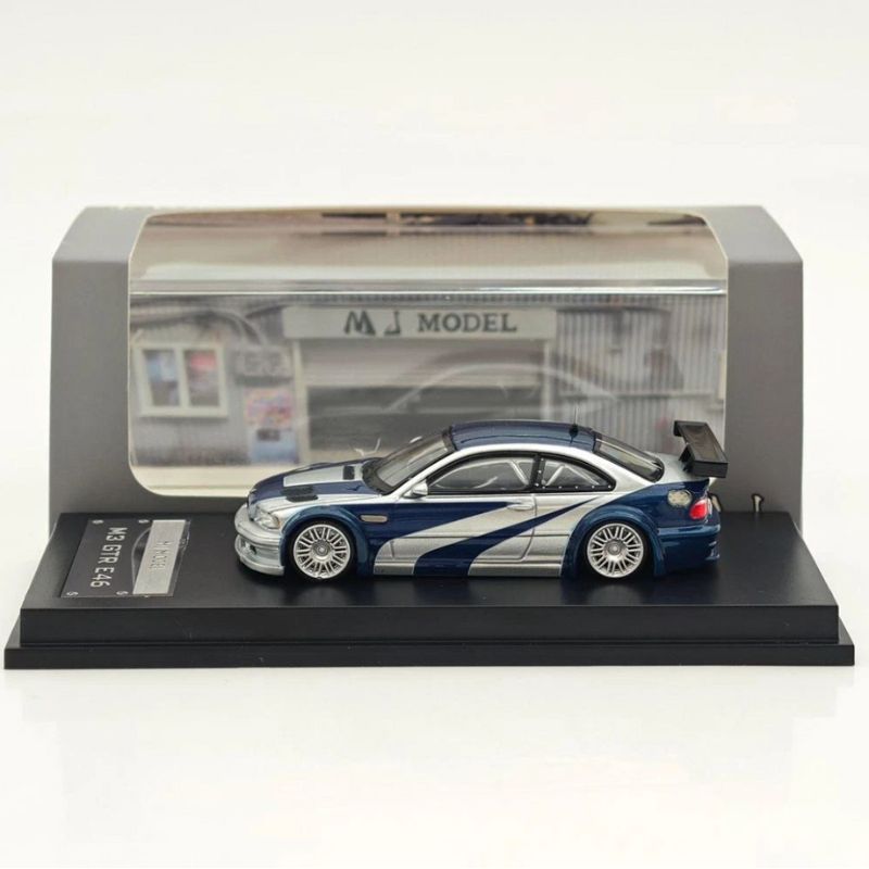 MJ Model 1/64 BMW M3 GTR E46 "Need For Speed Edition" With Acrylic Case