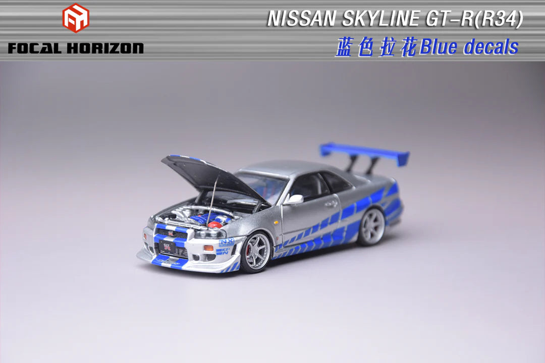 Focal Horizon 1/64 Nissan Skyline GTR R34 "Fast & Furious" Limited Edition 780/999 With Acrylic Case
