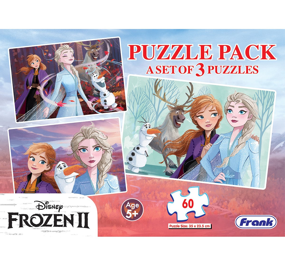 Frank Frozen II Puzzle Pack A Set Of 3 for age 5Y+