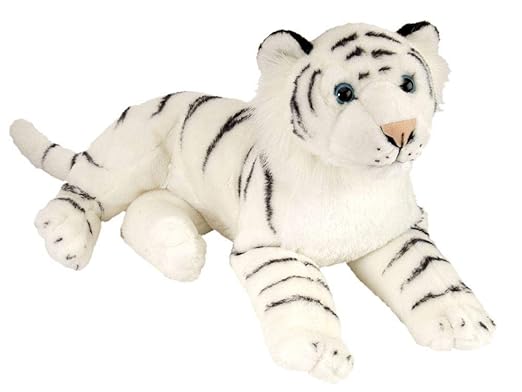 Wild Republic CK Laying White Tiger 12 Inches