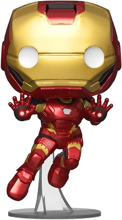 Funko Pop! Marvel : Iron Man ( Metallic ) #616 With Soft Protector Case