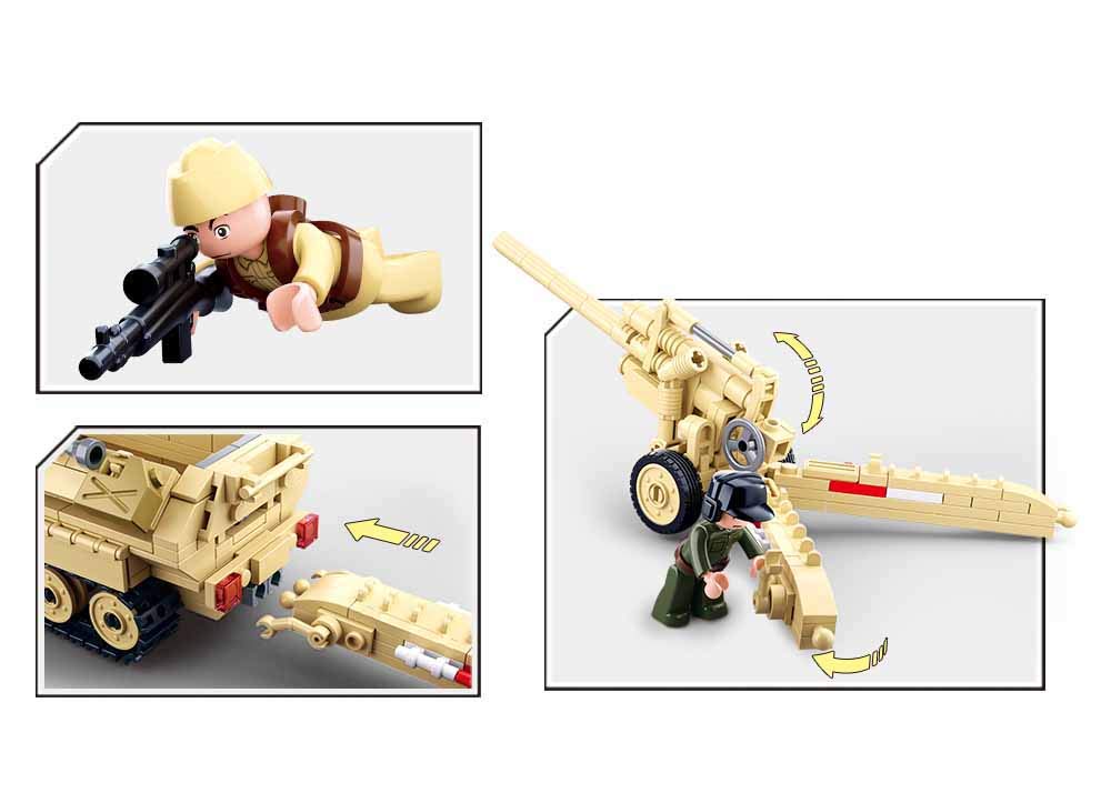 Sluban M38-B0695 WWII WW2 Half Track Armoured Vehicle - 460 Pcs