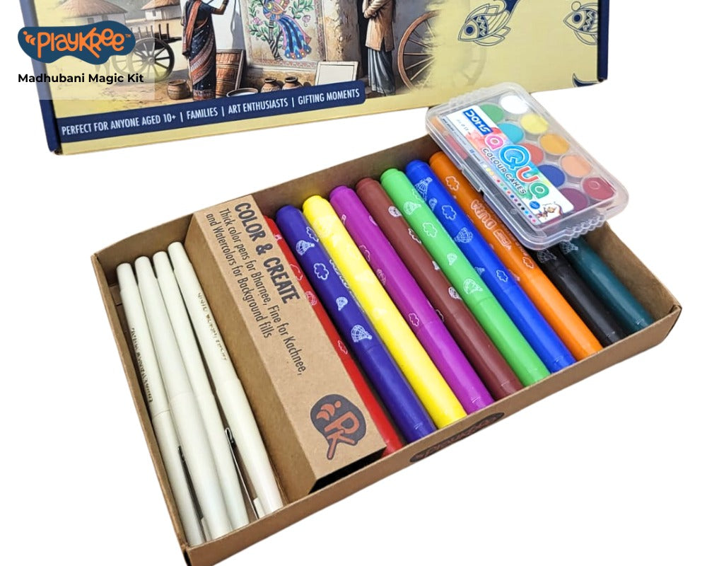 Playkree Madhubani Magic Indian Folk Art Kit