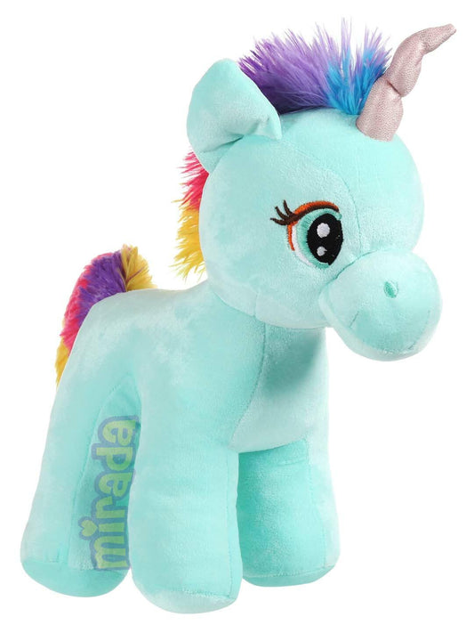Mirada Standing Unicorn with Glitter Horn - 29 Cm Cyan