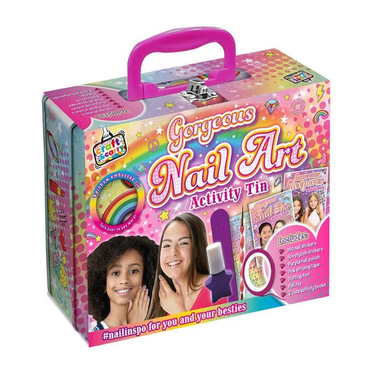 Gorgeous Nail Art Activity Tin - Bookoli