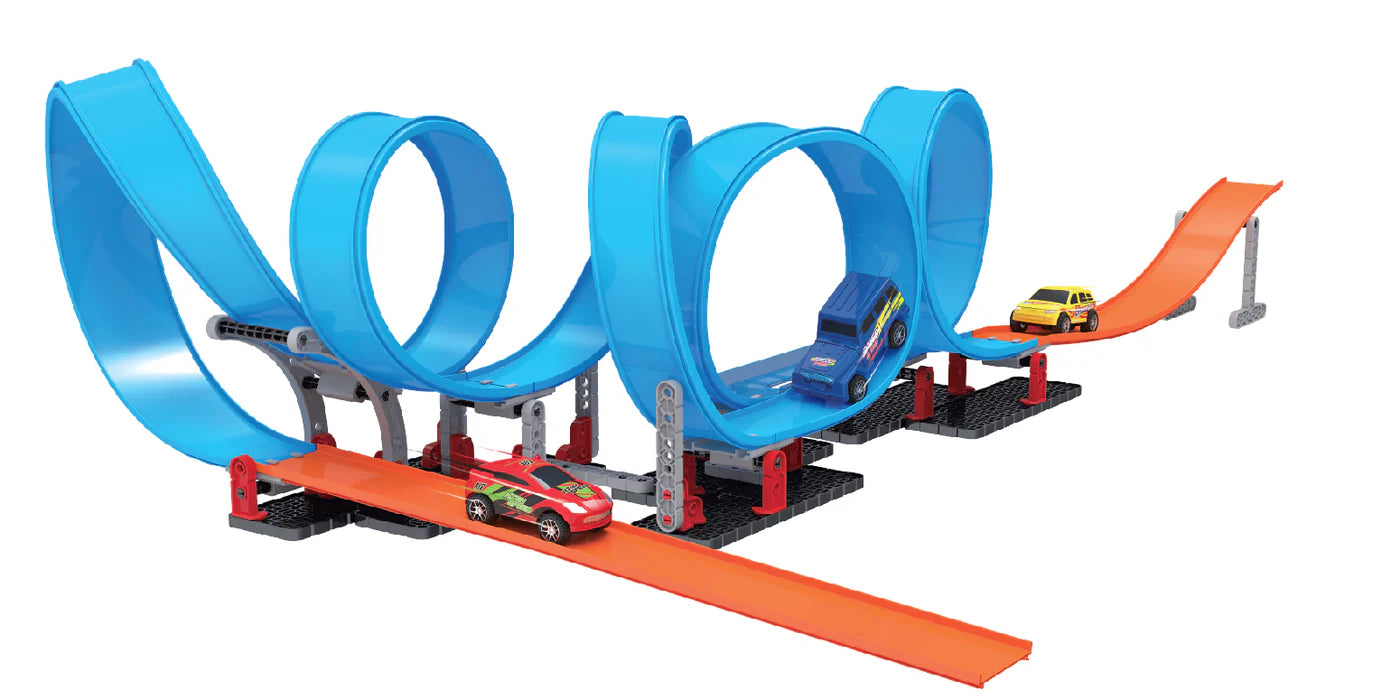 Playzu Track Champion 67pcs Five 360 Degree loops Racing Trackset