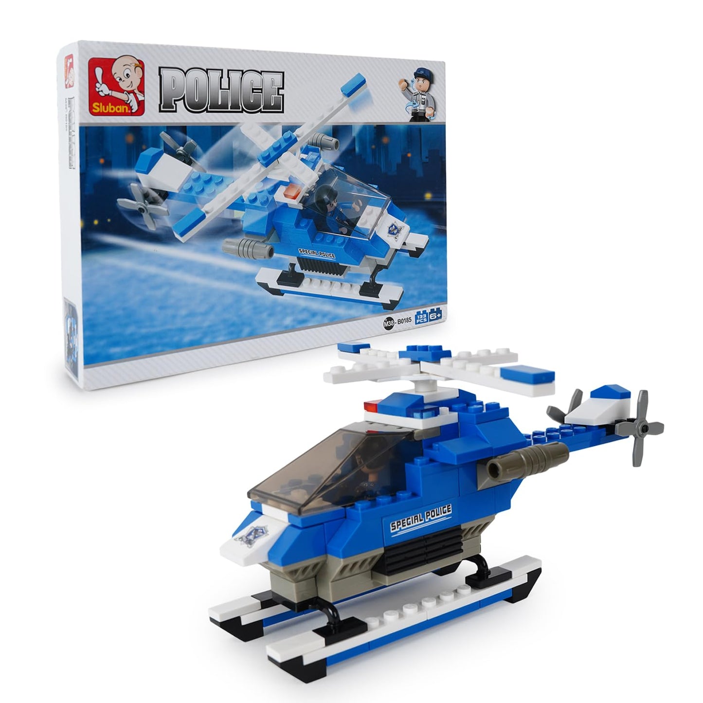 Sluban M38-B0185 Armed Helicopter Blocks Toy Set - 133 Pieces