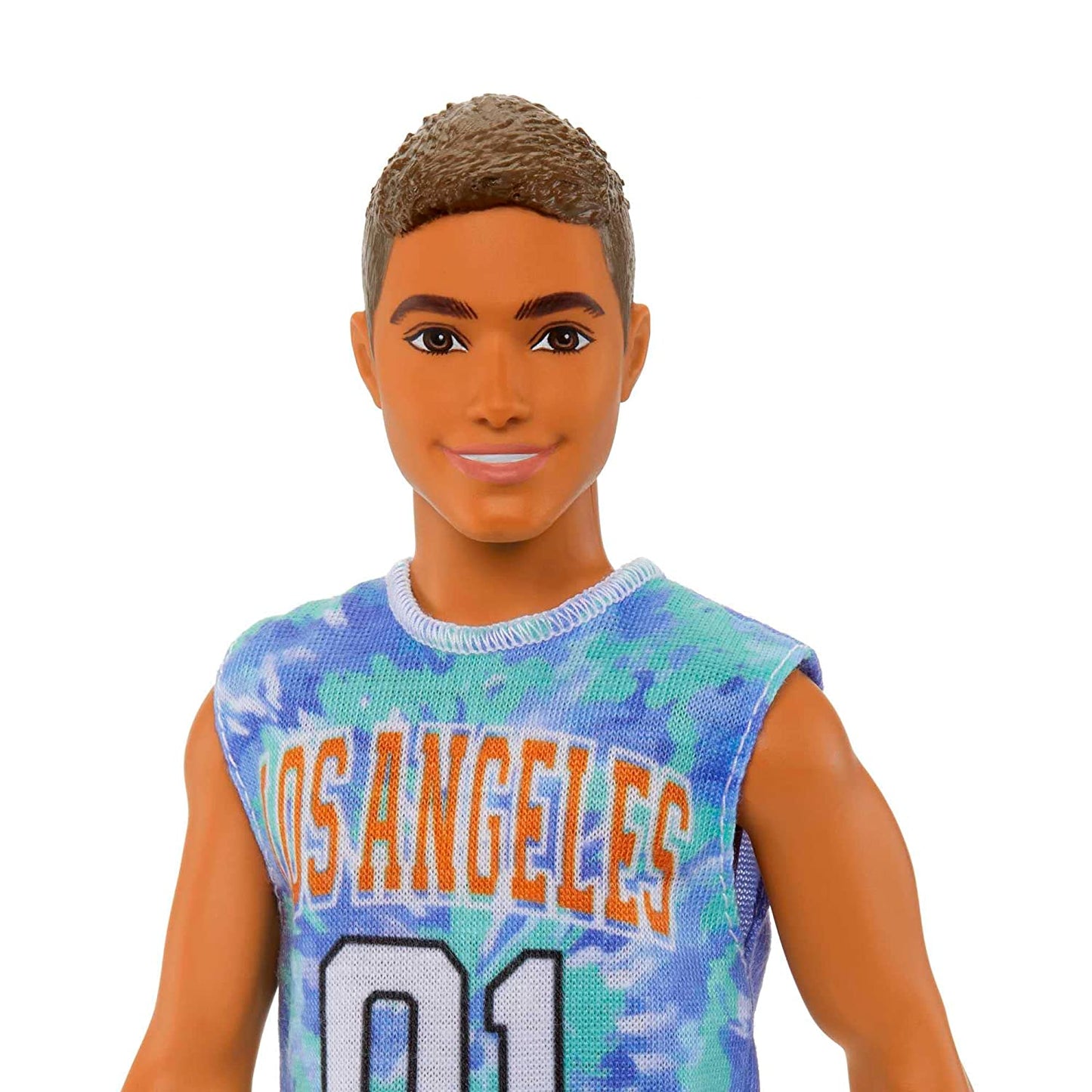 Barbie Ken Fashionistas with Prosthetic Leg Wearing Los Angeles Jersey and Purple Shorts with Sneakers #212 for Kids Ages 3+