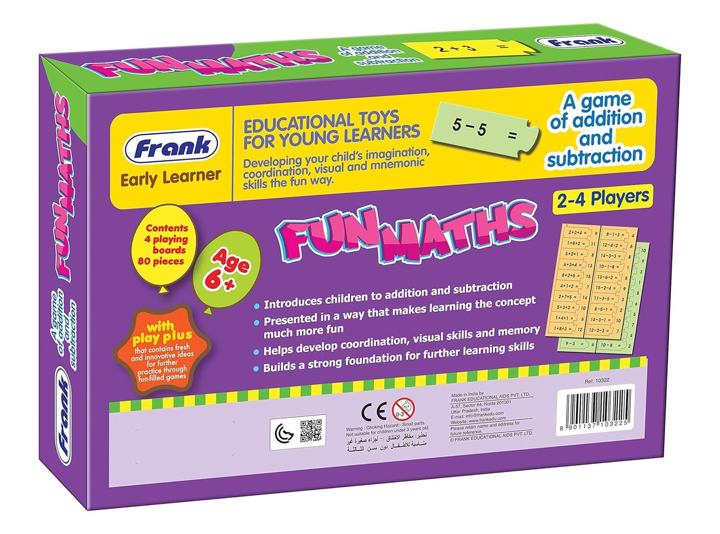 Frank Fun Maths Jigsaw Puzzles Set for Kids 6 Years and Above