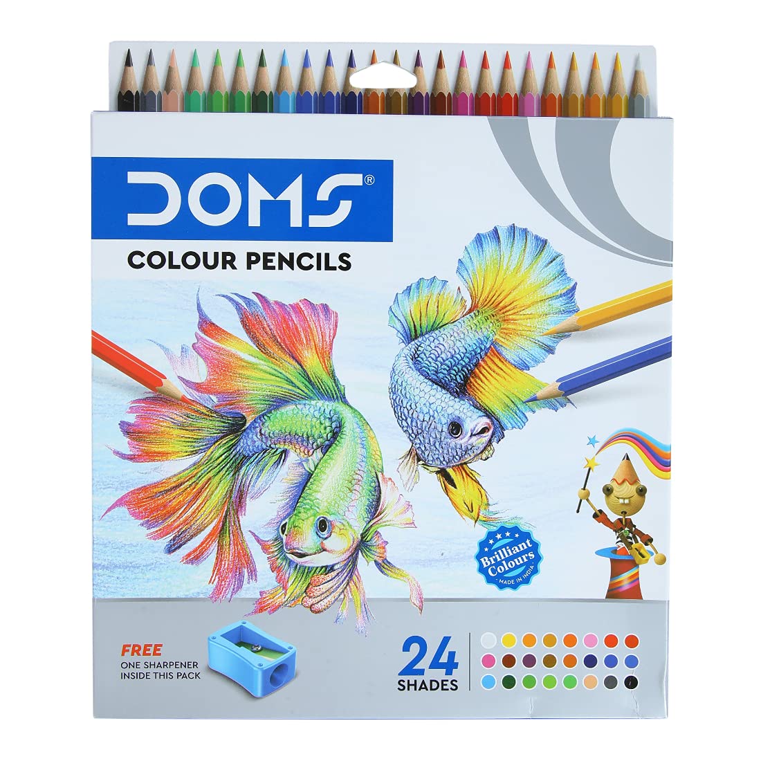 Doms 24 Shades Colour Pencils ( Free Sharpener )