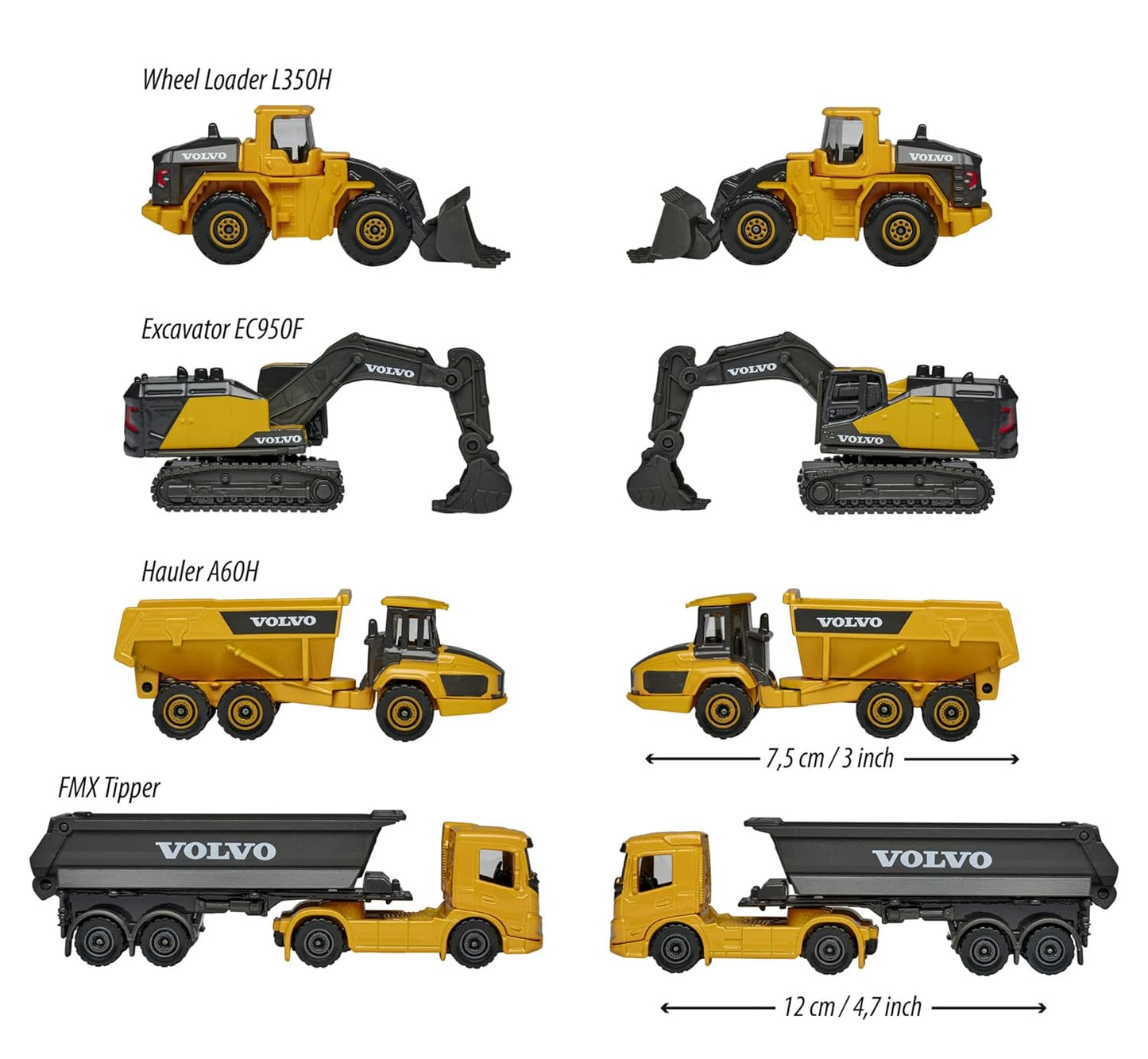 Majorette Volvo Construction Pack