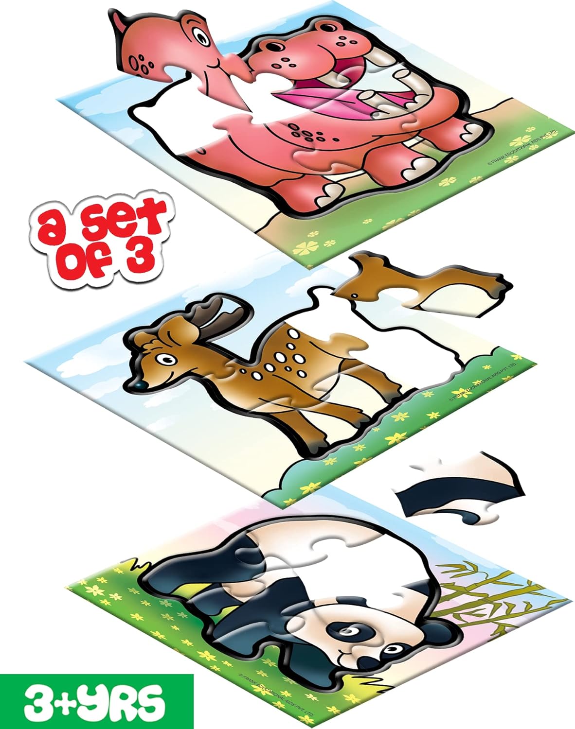 Frank Wild Animals - A Set of 3 Jigsaw Puzzle