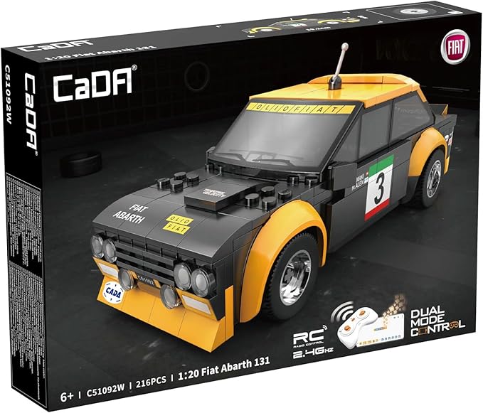 Cada Bricks 1/20 Fiat Abarth 131 With Remote Control & Bluetooth App Support