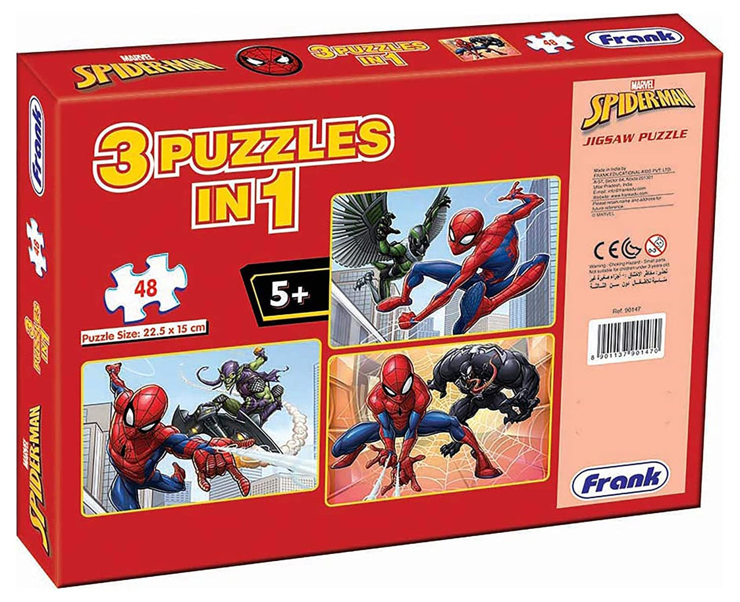 Frank Spider Man Jigsaw Puzzle 3 in 1 for 5+ Years
