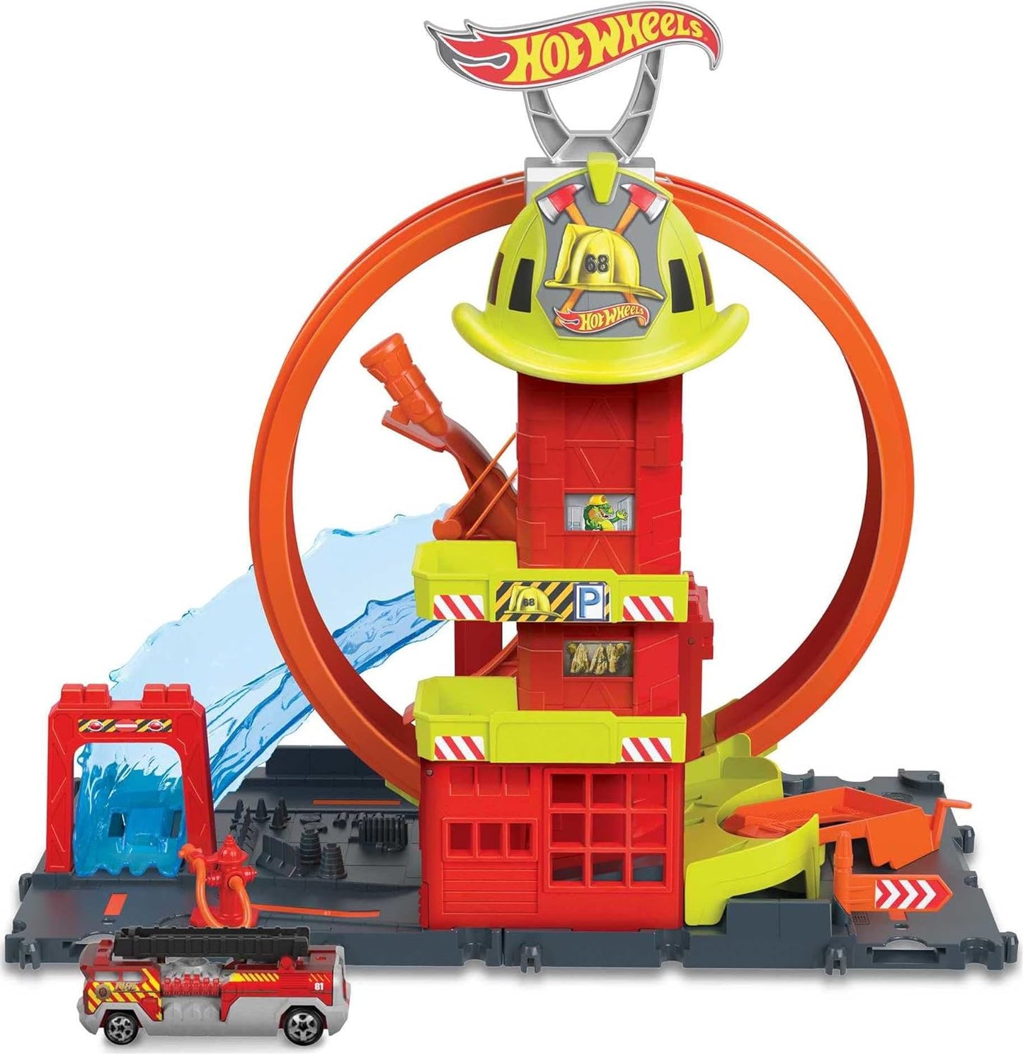 Hot Wheels City Fire Station with Super Loop