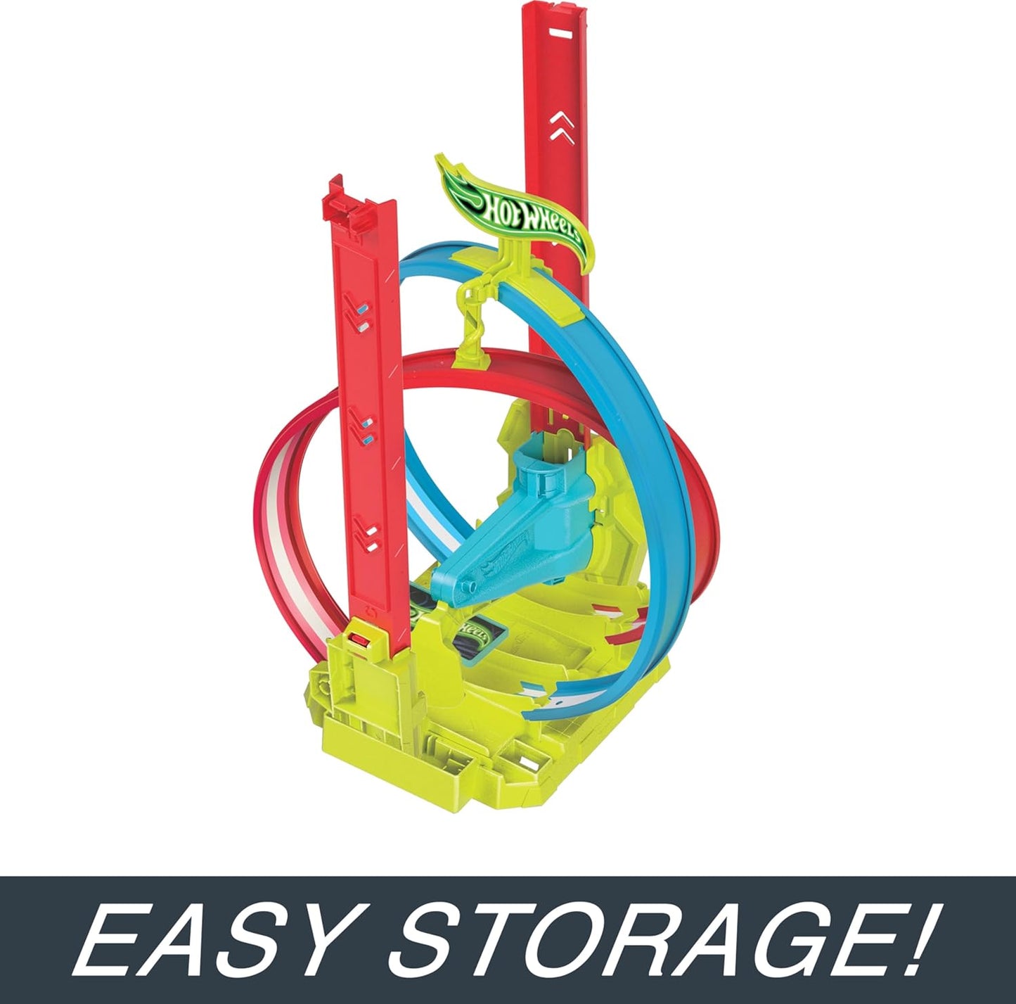 Hot Wheels® Neon Speeders™ Track Set, Laser Stunt Slamway with 1 Hot Wheels® Car