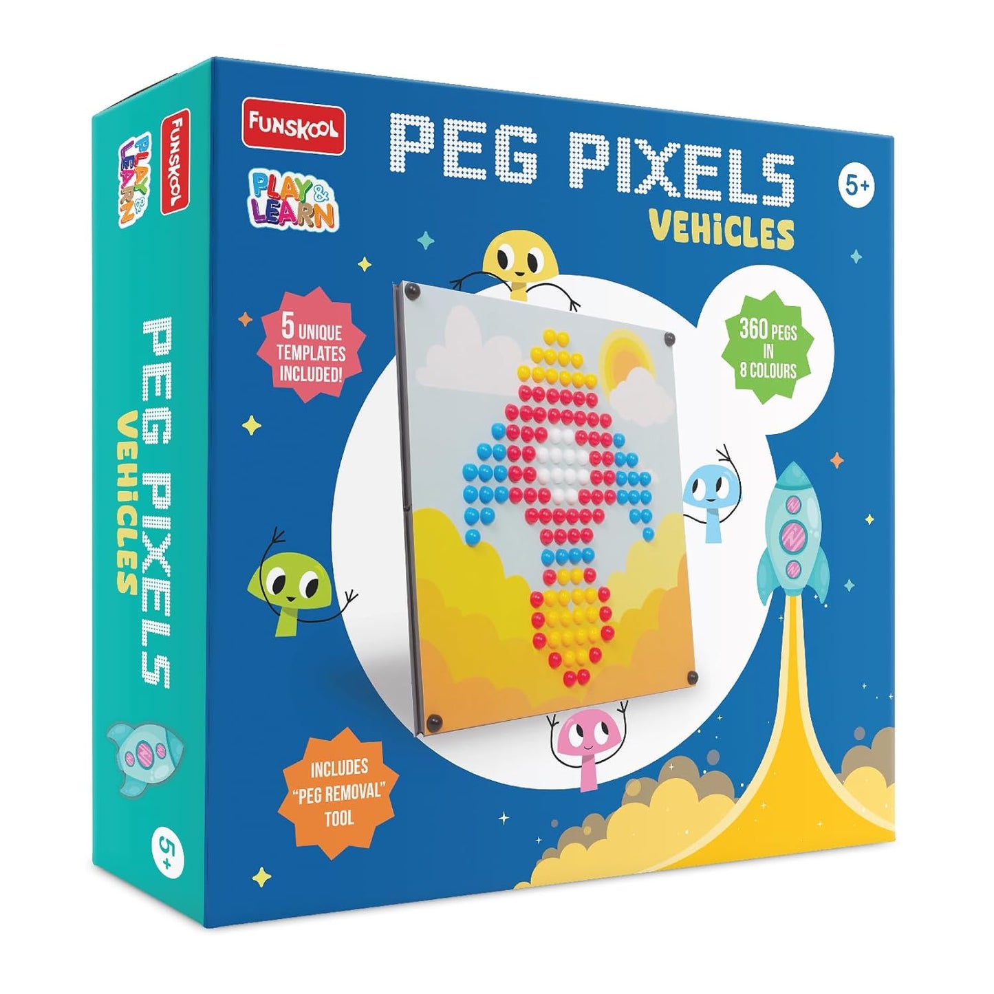 Funskool Peg Pixels Vehicles