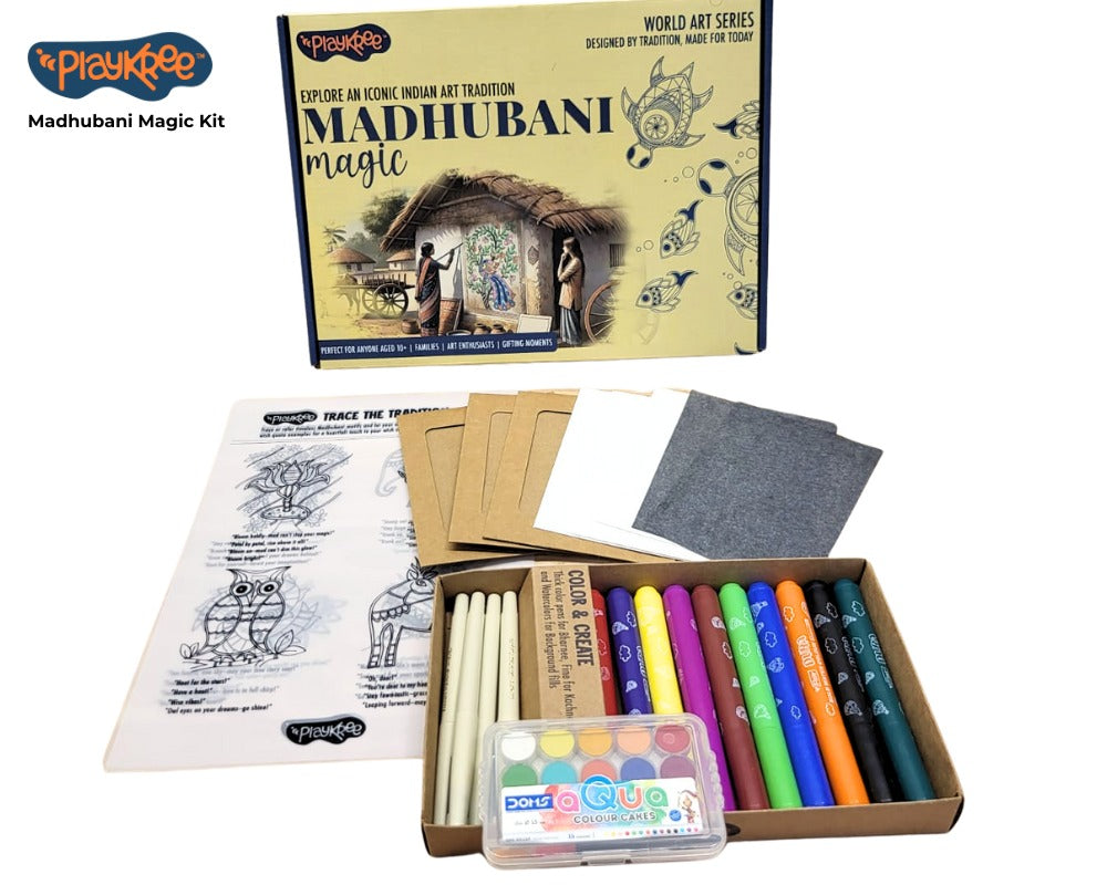 Playkree Madhubani Magic Indian Folk Art Kit
