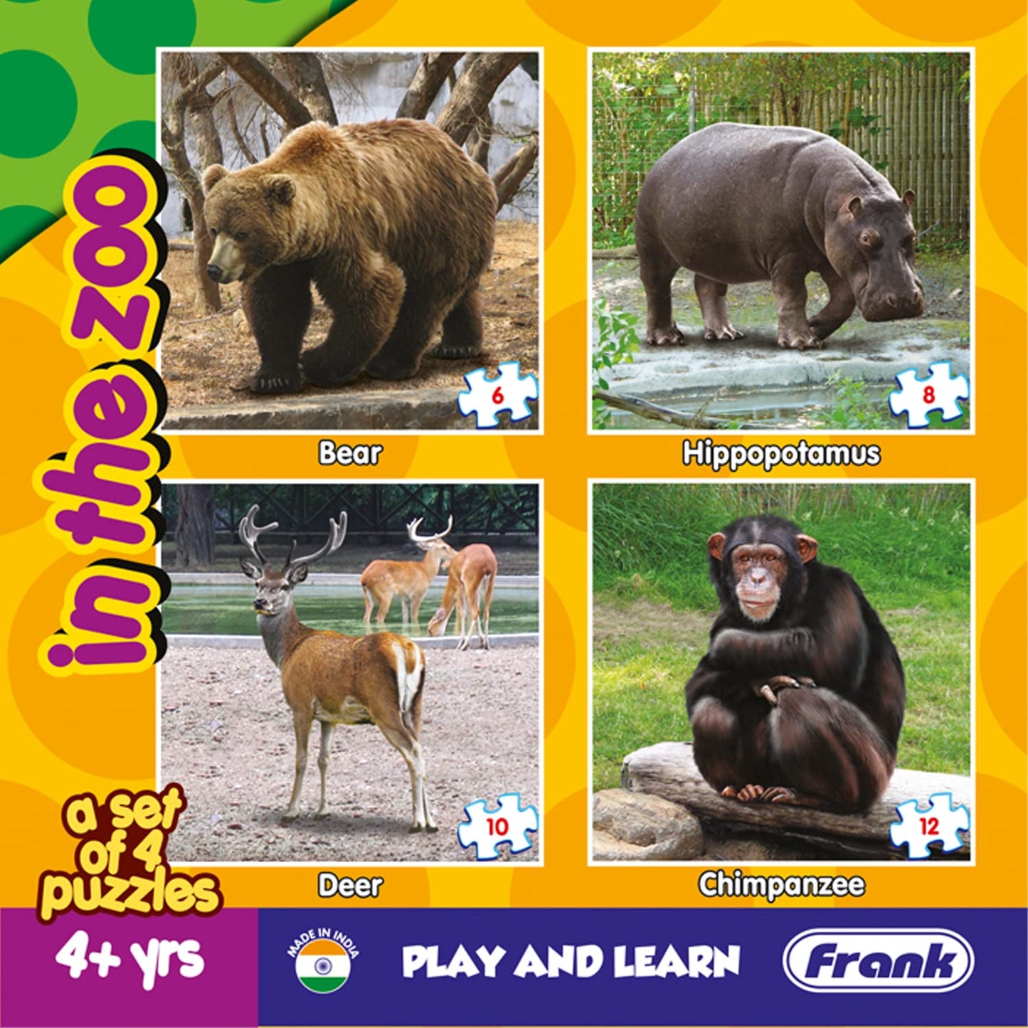 Frank in The Zoo Animal Puzzle - A Set of 4 Jigsaw Puzzle