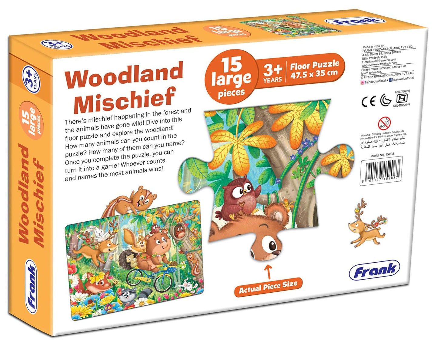 Frank Woodland Mischief Floor Puzzle (15 Pieces)