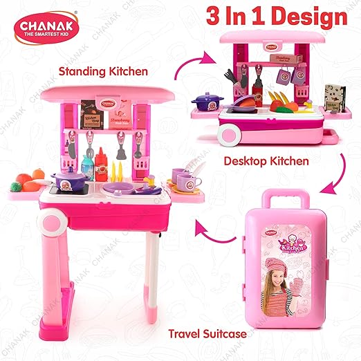 Chanak Little Chef Set ( Kitchen Set ) Suitcase On Wheels