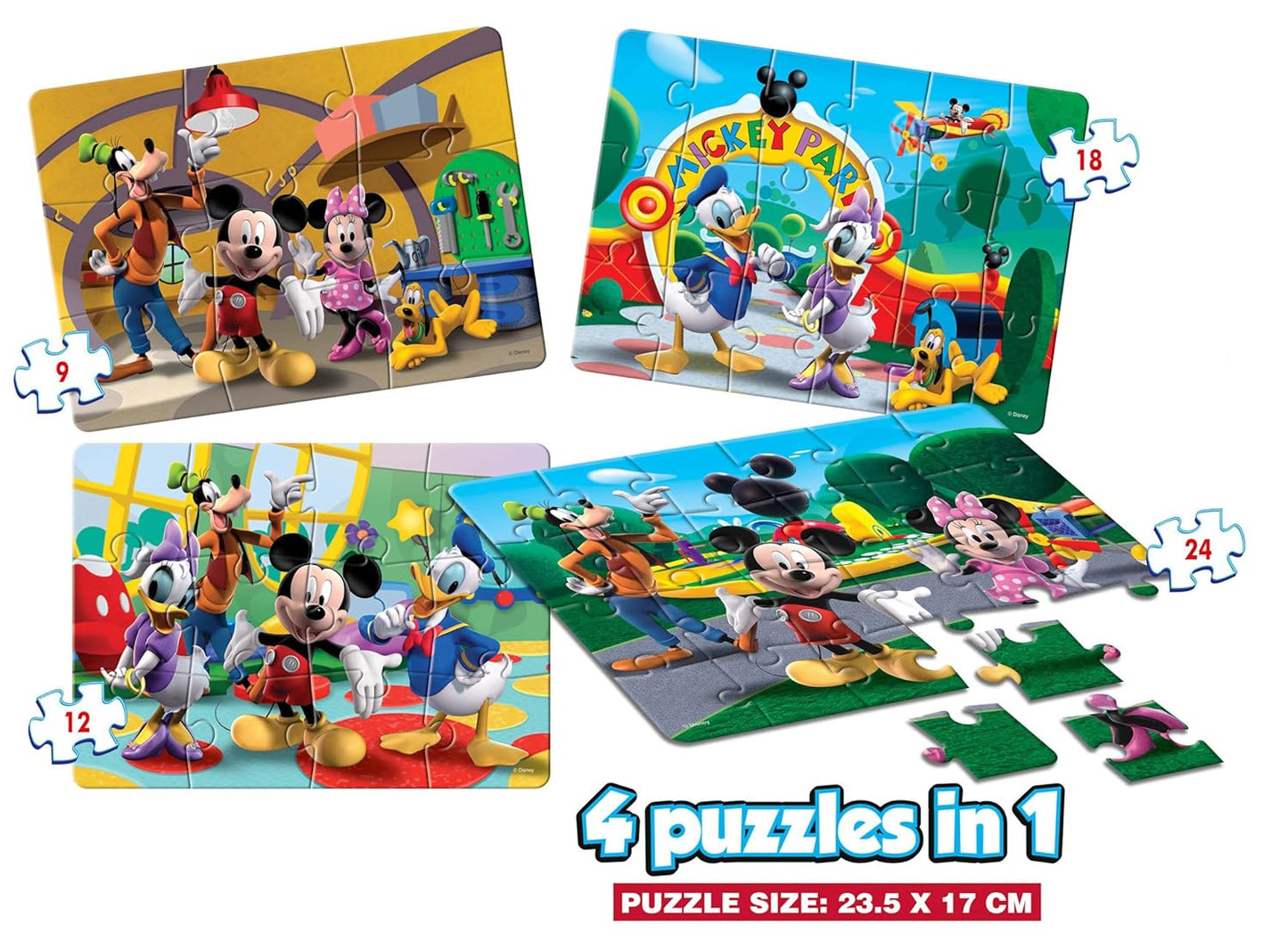 Frank Disney Mickey Mouse Clubhouse - A Set of 4 Jigsaw Puzzle