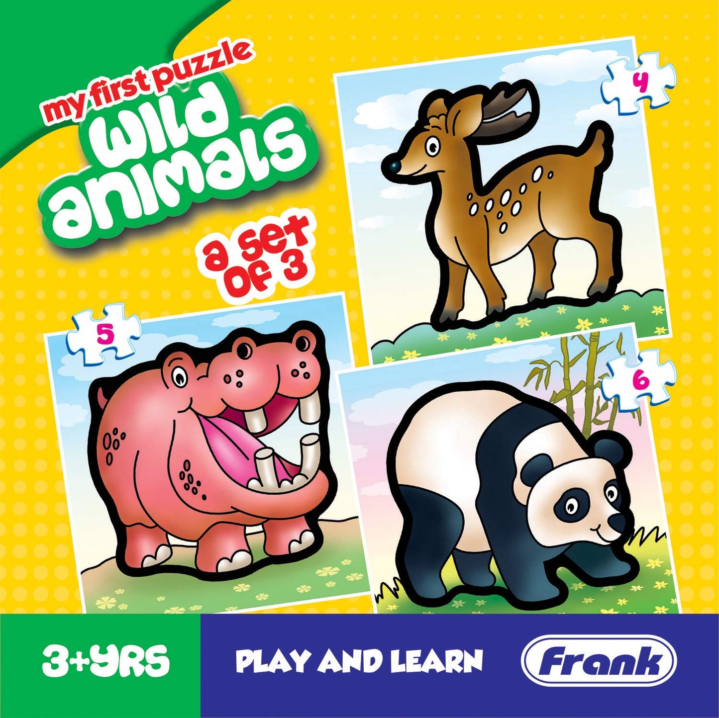 Frank Wild Animals - A Set of 3 Jigsaw Puzzle