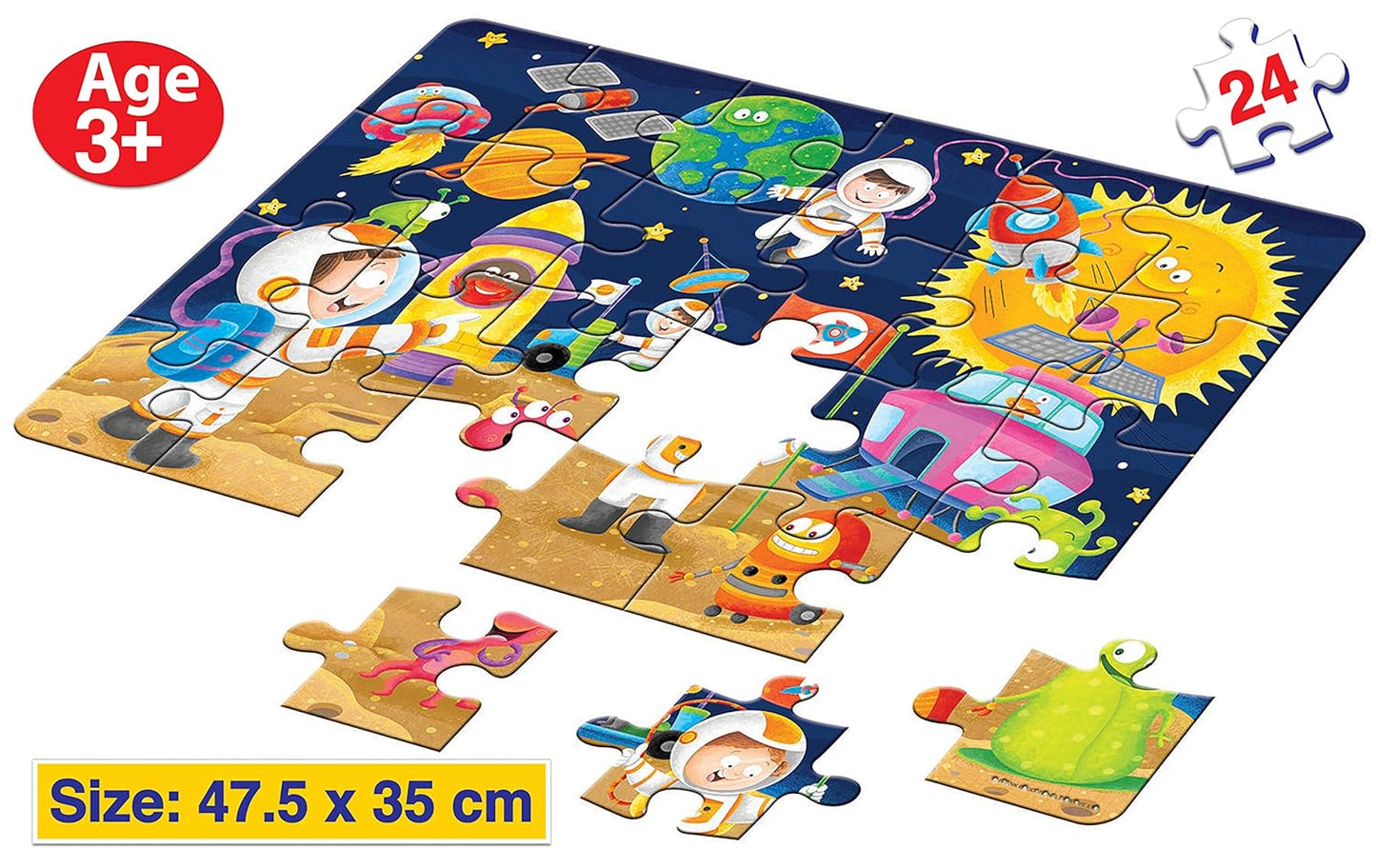 Frank in Space Floor Puzzle (24 Pieces) | Fun & Educational Toy for Kids 3+ Year Old