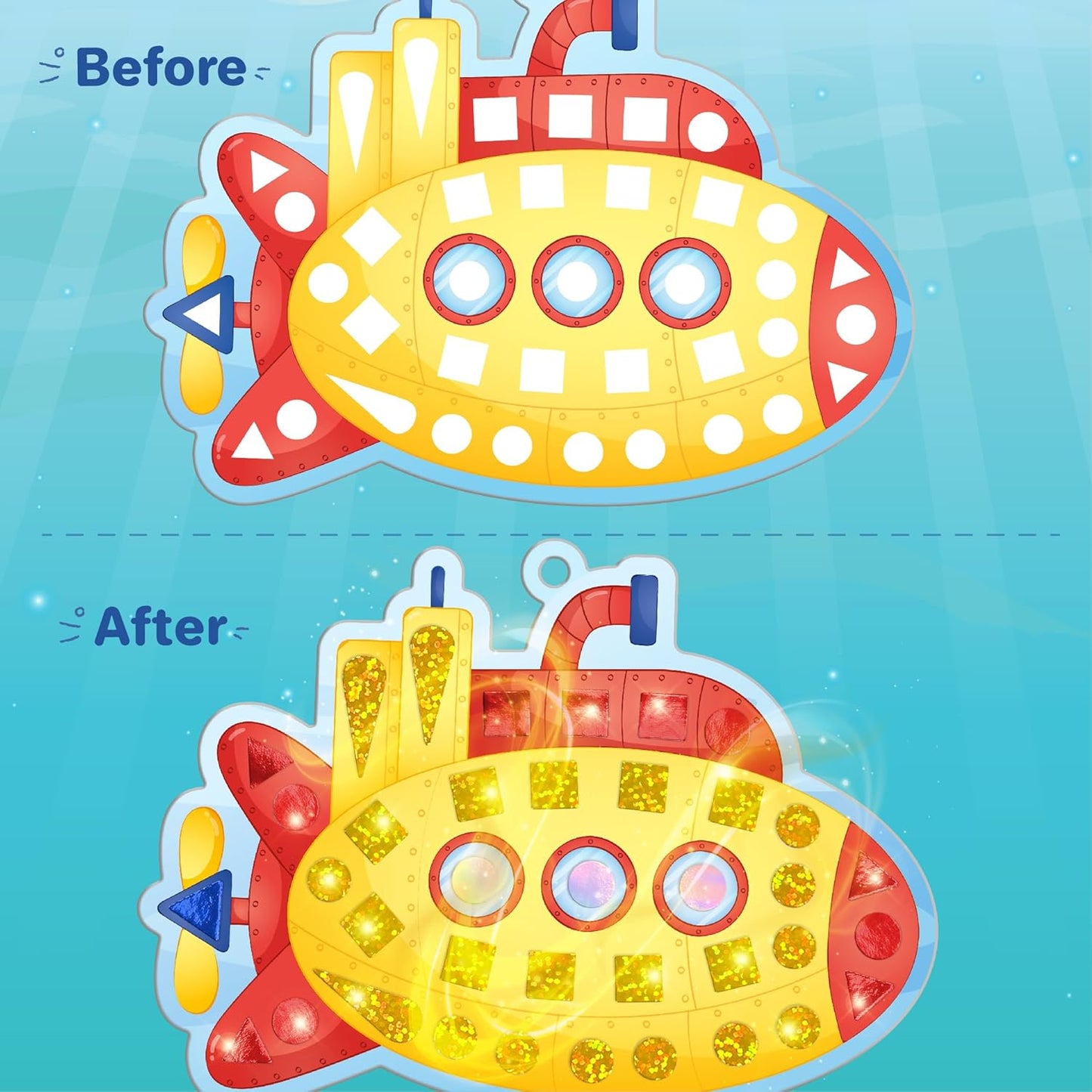 Imagi Make DIY Mirror Mosaic Ocean