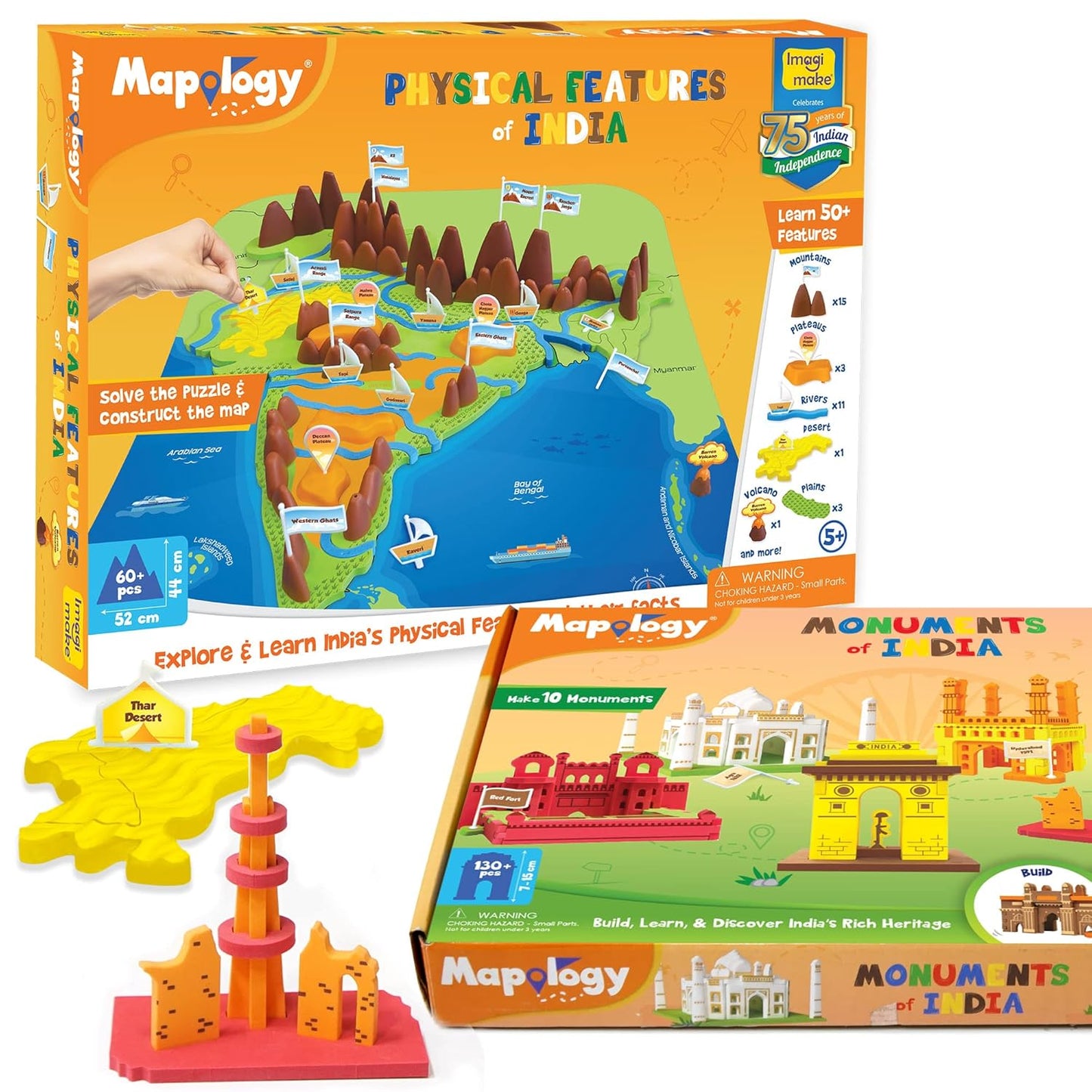 Imagi Make Mapology Physical Features of India ( Free Monuments of India )