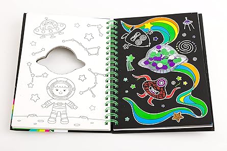 Scratch Art Sparkles I Love Space - Bookoli