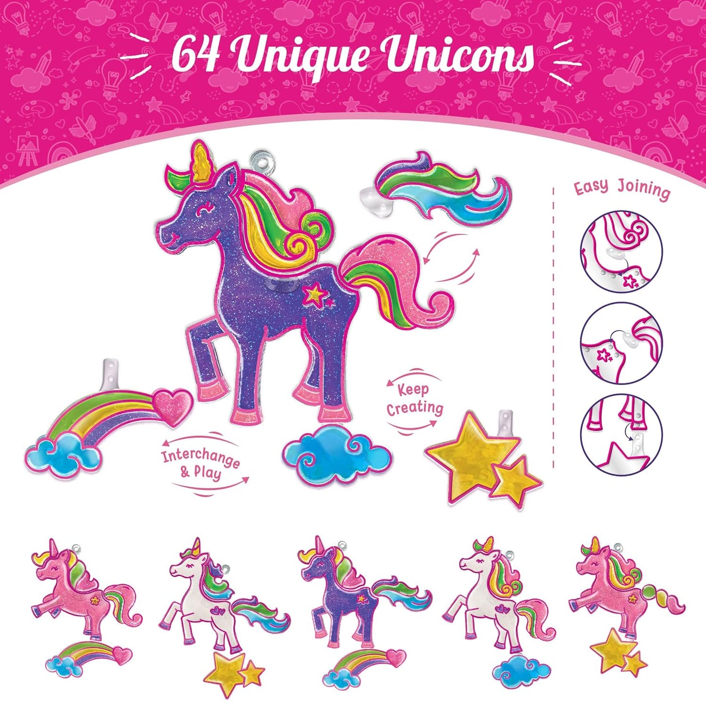 Imagi Make DIY Window Art Princess & Unicorn