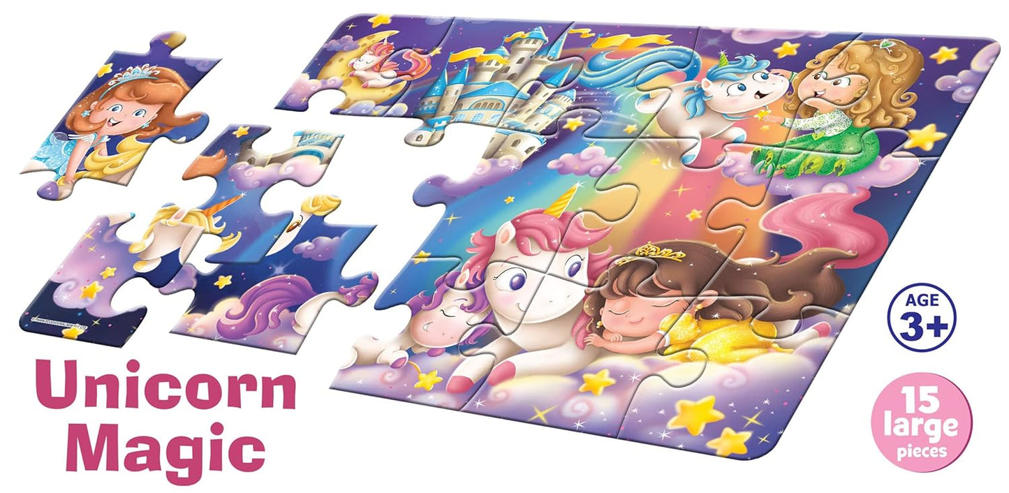 Frank Unicorn Magic Floor Puzzle (15 Pieces)