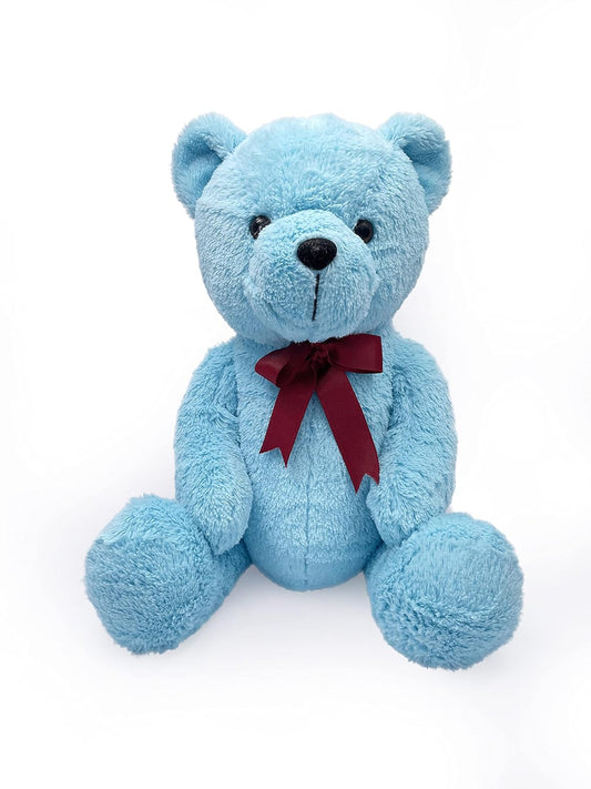 Mirada Bear With Cherry Bow- Blue - 35 Cm