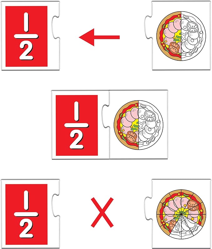 Frank Learning Fractions 20 Self-Correcting Two-Piece Puzzles