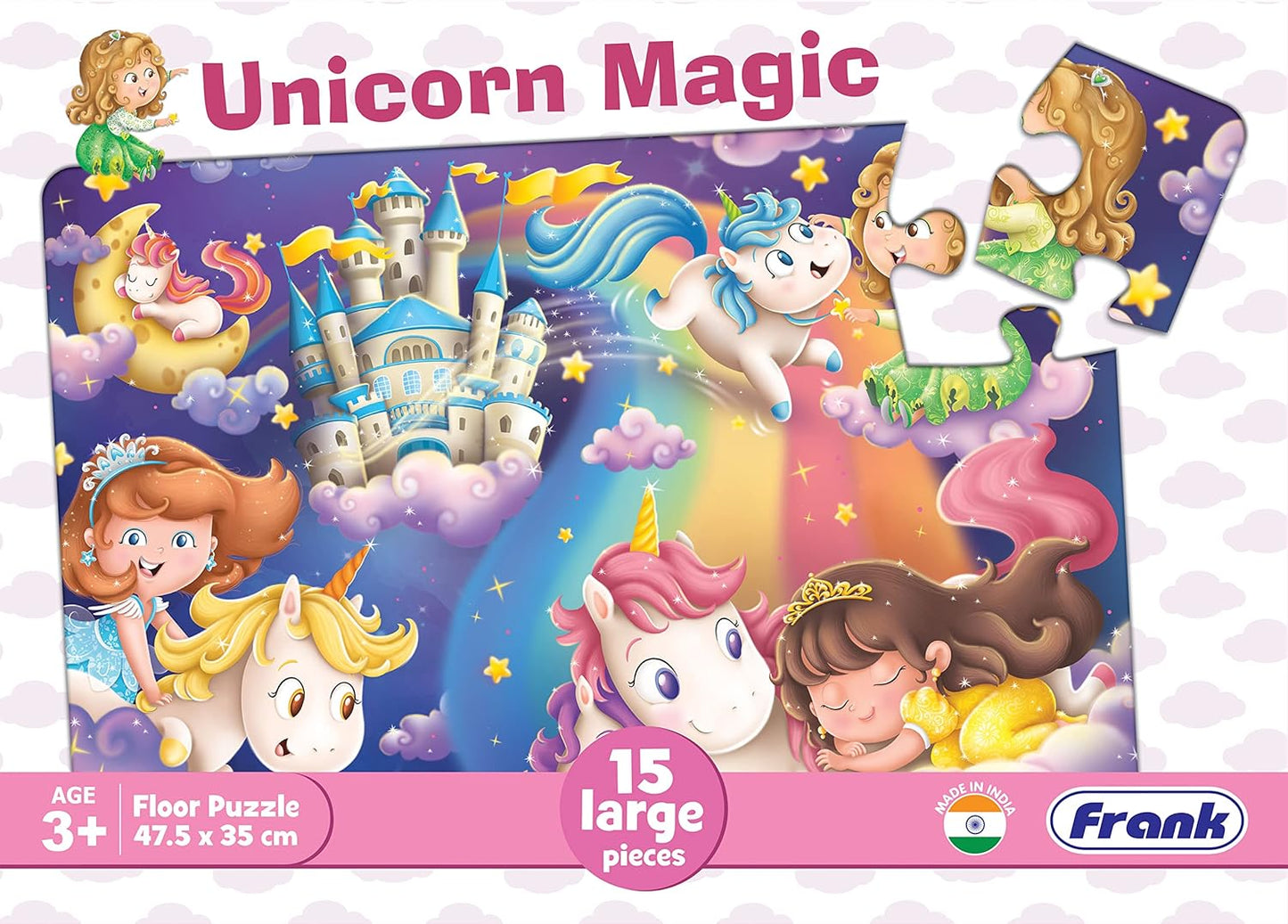 Frank Unicorn Magic Floor Puzzle (15 Pieces)
