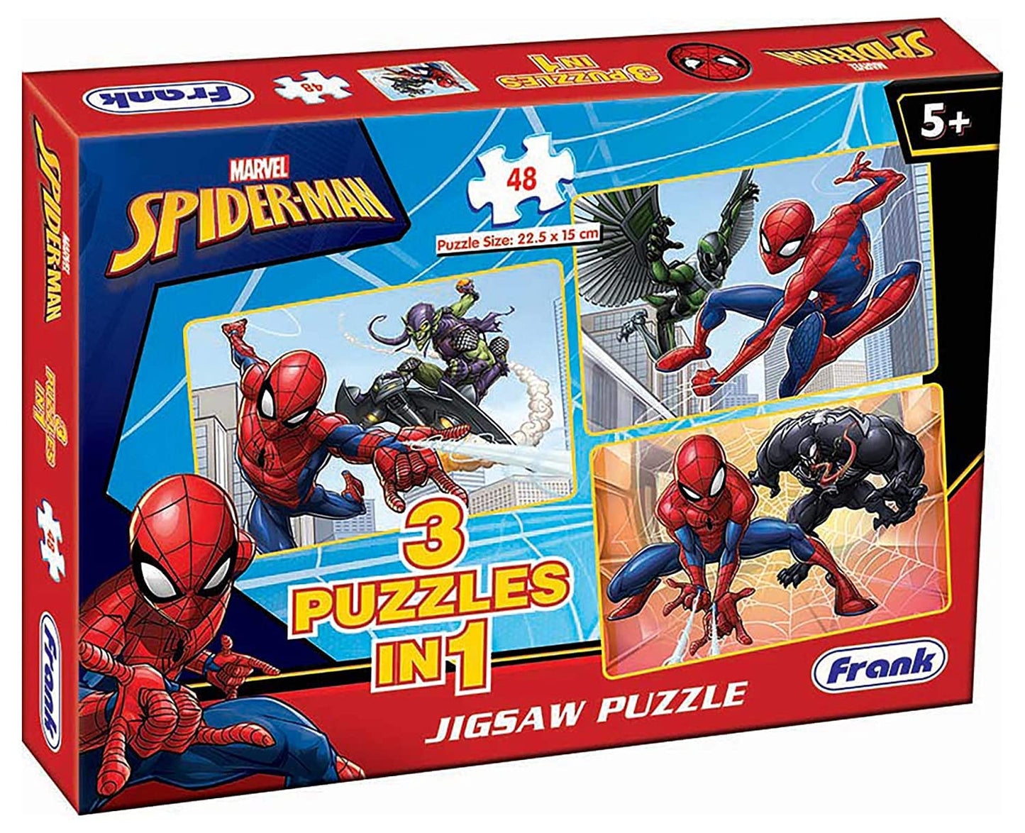 Frank Spider Man Jigsaw Puzzle 3 in 1 for 5+ Years