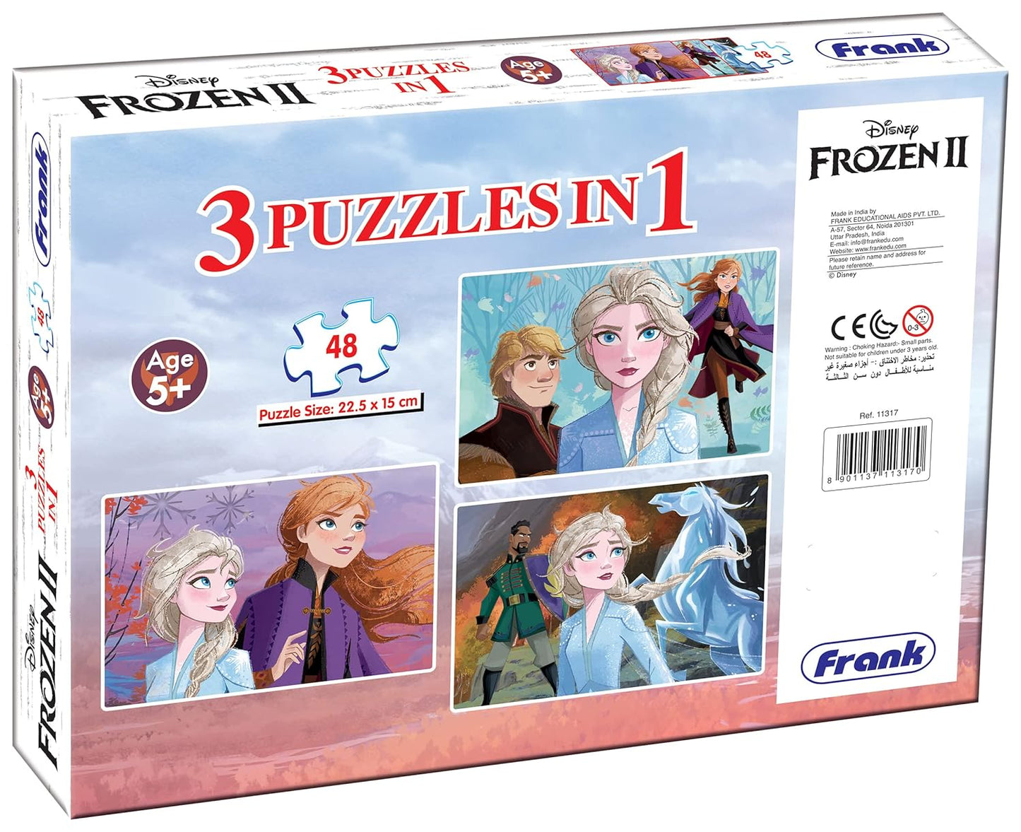 Frank Disney Frozen 2 (48 Pieces) 3 in 1 Jigsaw Puzzle for Kids Above 5+ Years