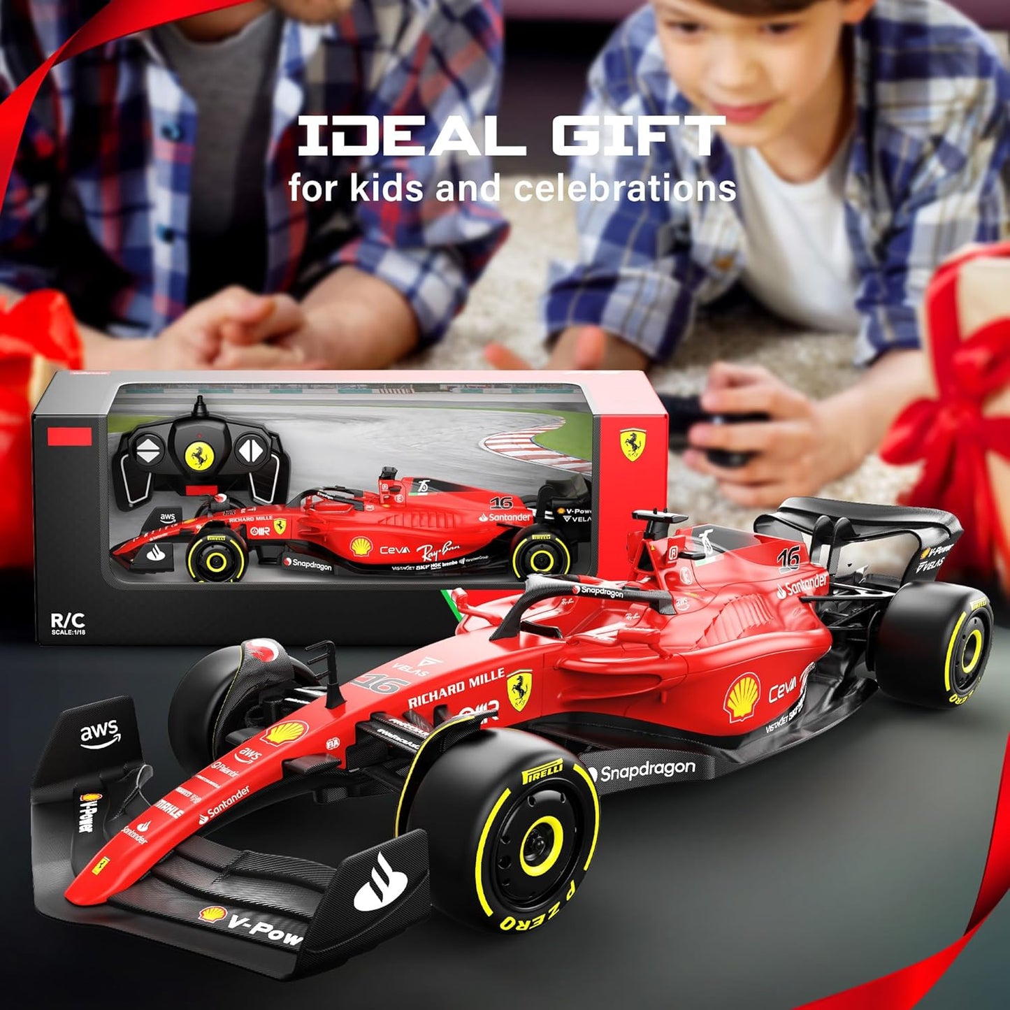 Rastar Ferrari F1-75 R/C Car 1:18 Scale