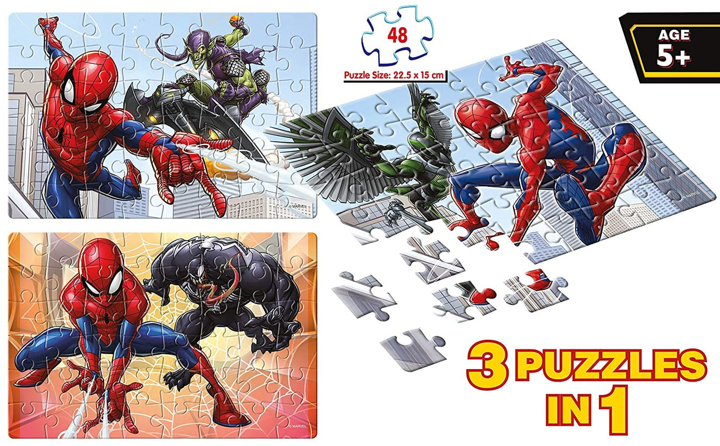 Frank Spider Man Jigsaw Puzzle 3 in 1 for 5+ Years