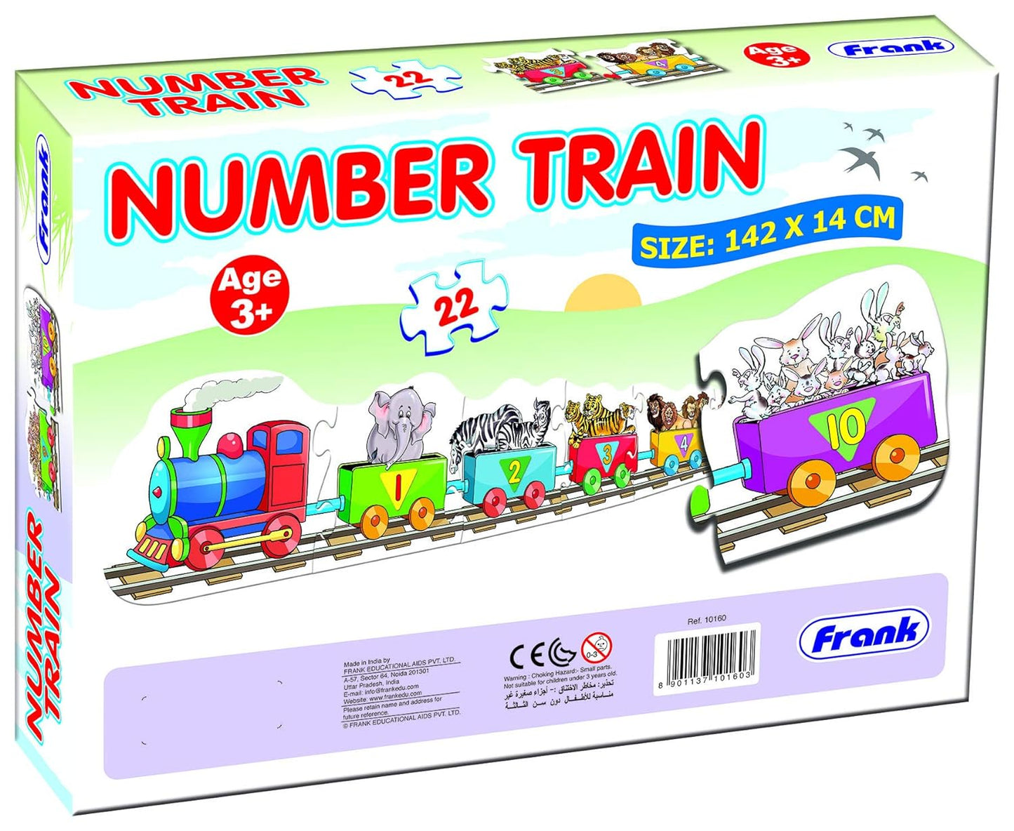 Frank Early Learning Number Train Jigsaw Puzzle for Kids Age 3 Years Old & Above