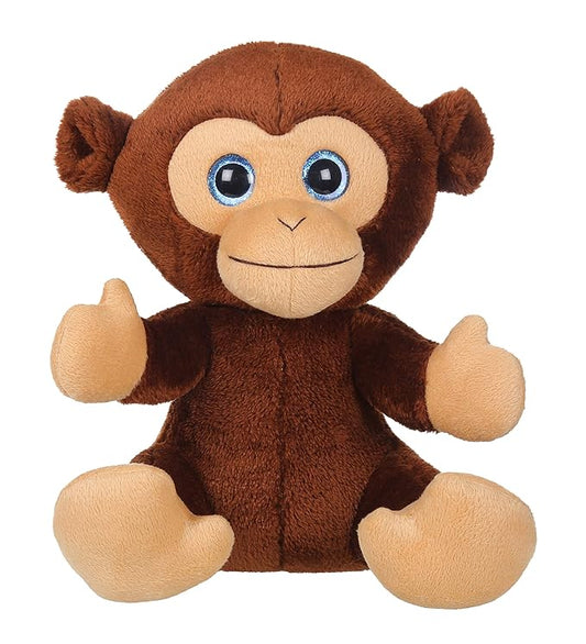 Mirada Monkey With Glitter Eye - Dark Brown - 25 Cm