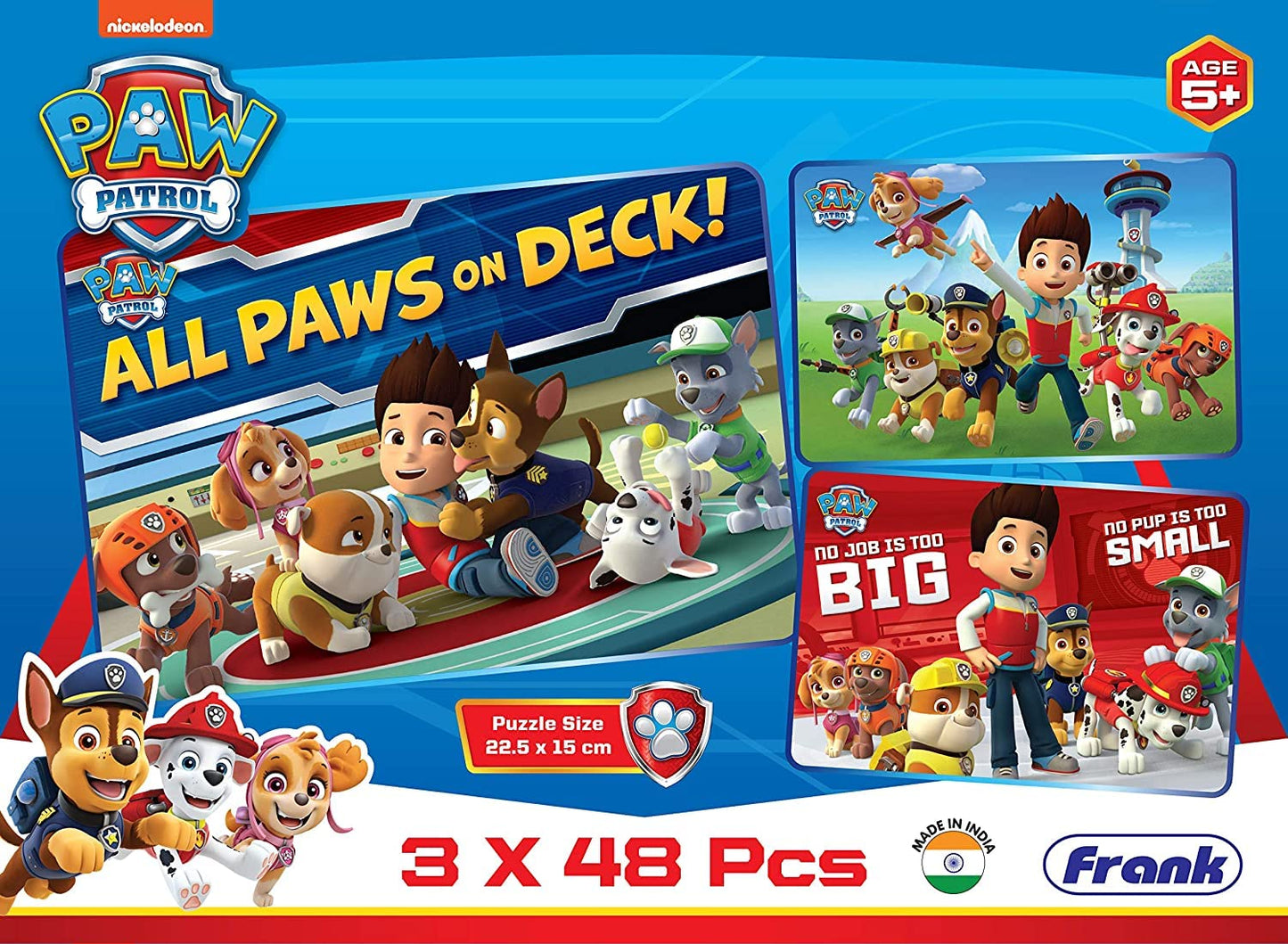 Frank Paw Patrol - 3 x 48 for 5 Years and Above