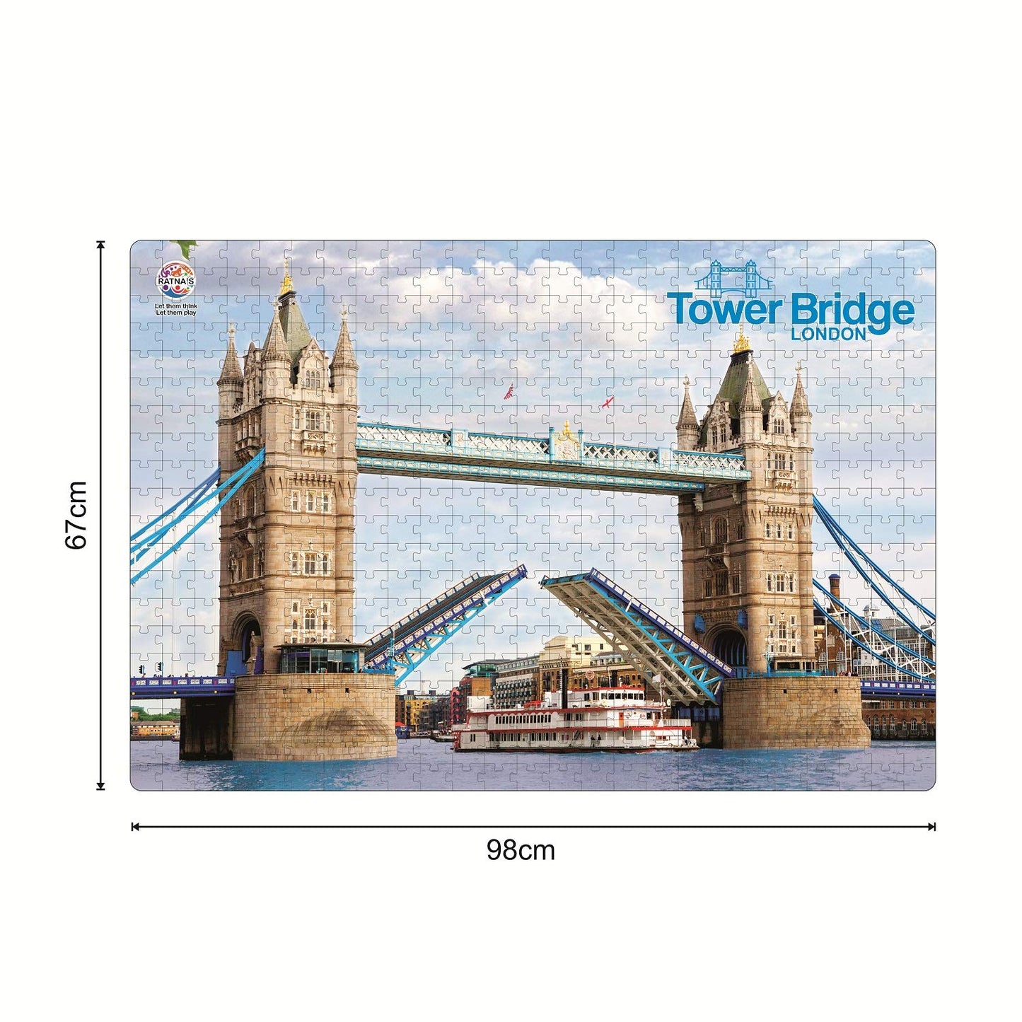 Ratna's London Tower Bridge 500 Pieces Floor Jigsaw Puzzle