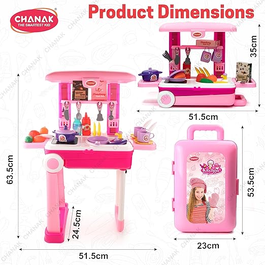 Chanak Little Chef Set ( Kitchen Set ) Suitcase On Wheels